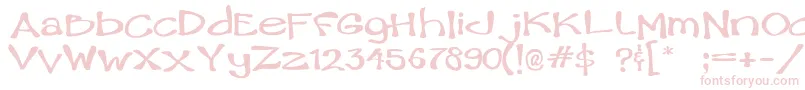 Ham Font – Pink Fonts on White Background