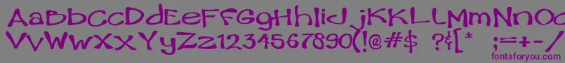 Ham Font – Purple Fonts on Gray Background