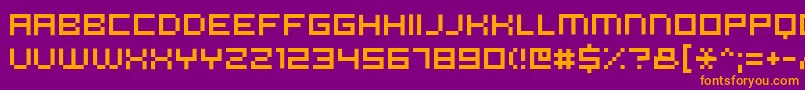 Micron55 Font – Orange Fonts on Purple Background