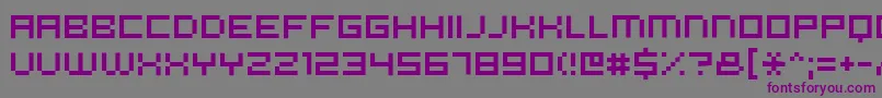 Micron55 Font – Purple Fonts on Gray Background