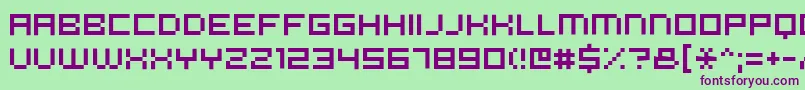 Micron55 Font – Purple Fonts on Green Background