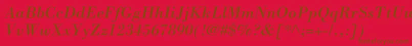 BodoniSsiItalic Font – Brown Fonts on Red Background