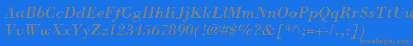 fuente BodoniSsiItalic – Fuentes Grises Sobre Fondo Azul