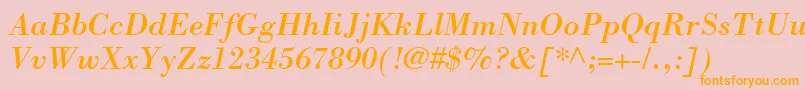 fuente BodoniSsiItalic – Fuentes Naranjas Sobre Fondo Rosa