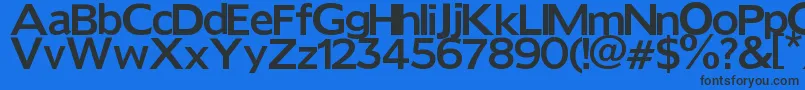 Reforma Font – Black Fonts on Blue Background