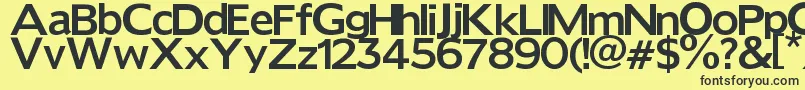 Reforma-fontti – mustat fontit keltaisella taustalla