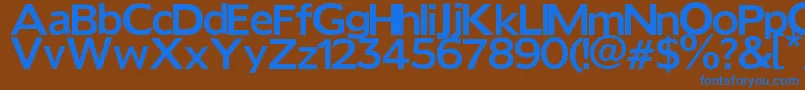 Reforma Font – Blue Fonts on Brown Background