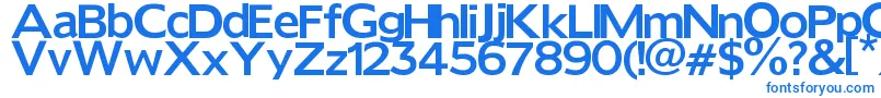 Шрифт Reforma – синие шрифты на белом фоне