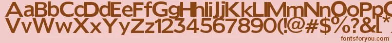 フォントReforma – ピンクの背景に茶色のフォント