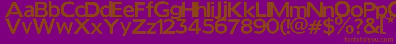 Czcionka Reforma – brązowe czcionki na fioletowym tle