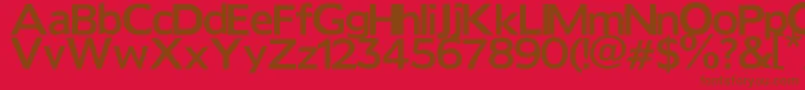 Czcionka Reforma – brązowe czcionki na czerwonym tle