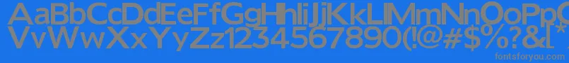 フォントReforma – 青い背景に灰色の文字