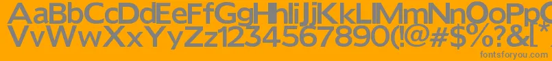 Reforma-fontti – harmaat kirjasimet oranssilla taustalla