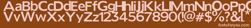 Reforma-fontti – vaaleanpunaiset fontit ruskealla taustalla