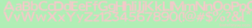フォントReforma – 緑の背景にピンクのフォント