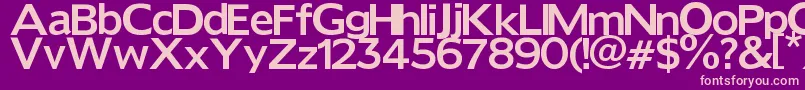 フォントReforma – 紫の背景にピンクのフォント
