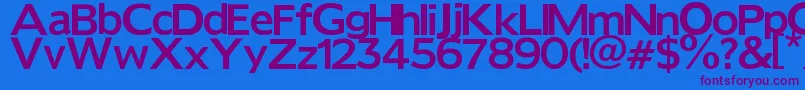 Reforma Font – Purple Fonts on Blue Background