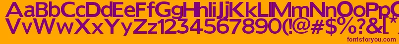フォントReforma – オレンジの背景に紫のフォント