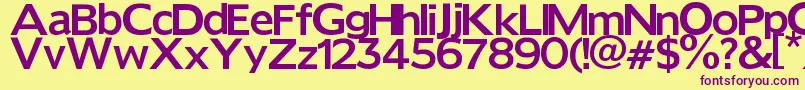 Reforma-fontti – violetit fontit keltaisella taustalla