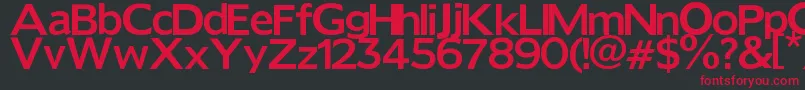 Шрифт Reforma – красные шрифты на чёрном фоне