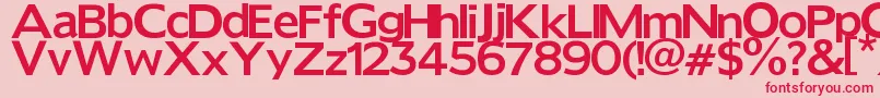 フォントReforma – ピンクの背景に赤い文字