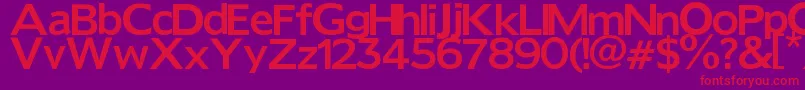 フォントReforma – 紫の背景に赤い文字