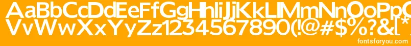 Reforma Font – White Fonts on Orange Background