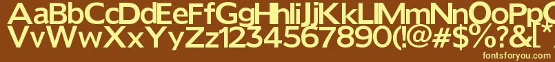 Reforma Font – Yellow Fonts on Brown Background