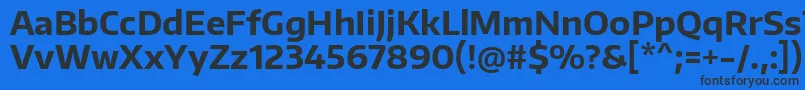 EncodesansBold Font – Black Fonts on Blue Background