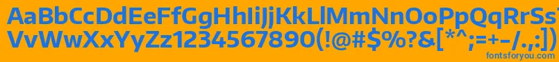 EncodesansBold Font – Blue Fonts on Orange Background