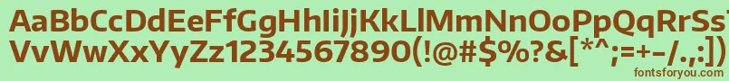 Шрифт EncodesansBold – коричневые шрифты на зелёном фоне