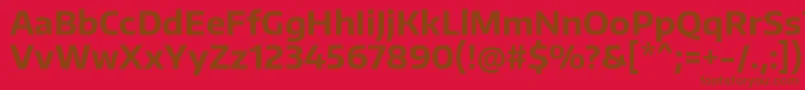 EncodesansBold Font – Brown Fonts on Red Background