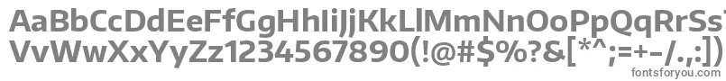 フォントEncodesansBold – 白い背景に灰色の文字