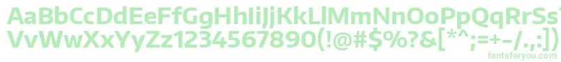 Шрифт EncodesansBold – зелёные шрифты на белом фоне