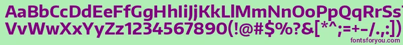 Шрифт EncodesansBold – фиолетовые шрифты на зелёном фоне