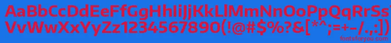 EncodesansBold Font – Red Fonts on Blue Background