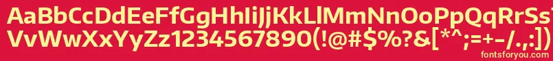 EncodesansBold Font – Yellow Fonts on Red Background