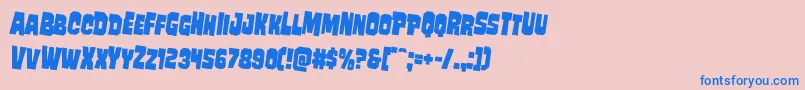 Mindlessbruterotate2 Font – Blue Fonts on Pink Background