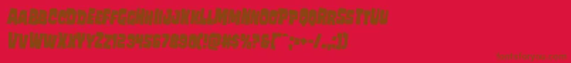 Mindlessbruterotate2 Font – Brown Fonts on Red Background