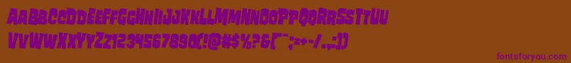 Mindlessbruterotate2 Font – Purple Fonts on Brown Background