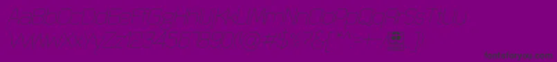 QuizmaThinItalicDemo Font – Black Fonts on Purple Background