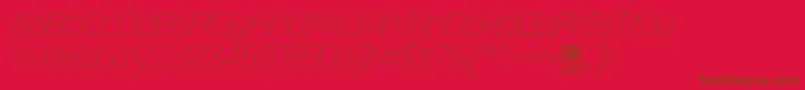 QuizmaThinItalicDemo Font – Brown Fonts on Red Background