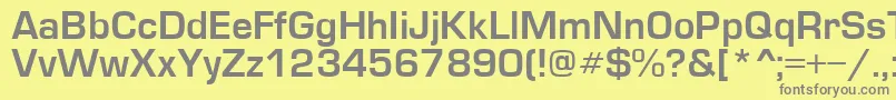 Europedemi Font – Gray Fonts on Yellow Background