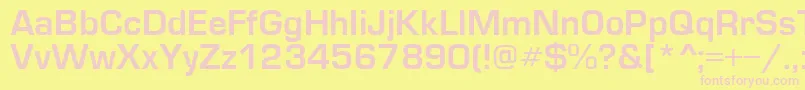 Europedemi Font – Pink Fonts on Yellow Background