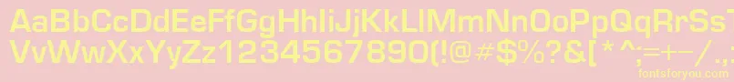 Europedemi Font – Yellow Fonts on Pink Background