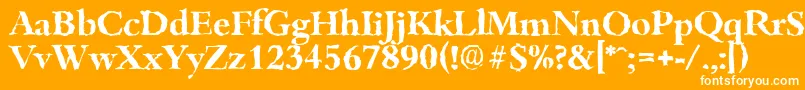 フォントBambergrandomBold – オレンジの背景に白い文字