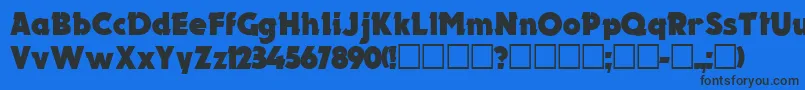 fuente ElectronCyrillic – Fuentes Negras Sobre Fondo Azul