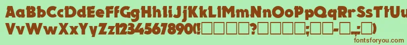 Police ElectronCyrillic – polices brunes sur fond vert
