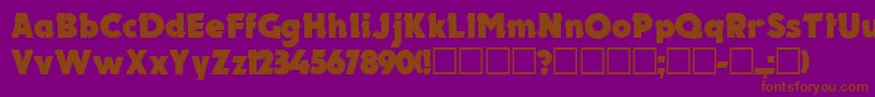Czcionka ElectronCyrillic – brązowe czcionki na fioletowym tle