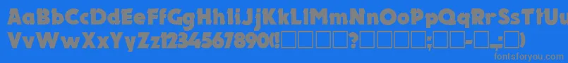 ElectronCyrillic Font – Gray Fonts on Blue Background